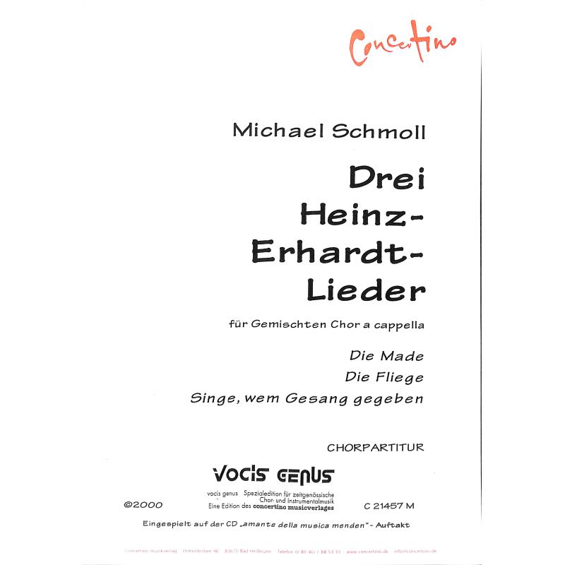 Titelbild für CONCERTINO -C21457M - 3 Heinz Erhardt Lieder