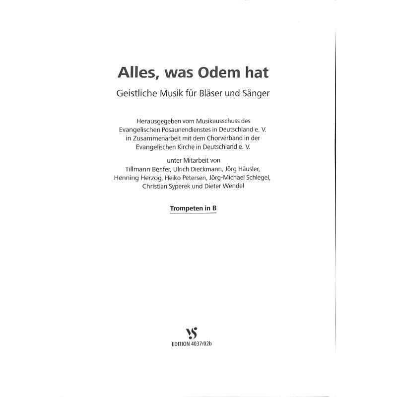 Titelbild für VS 4037-02B - Alles was Odem hat