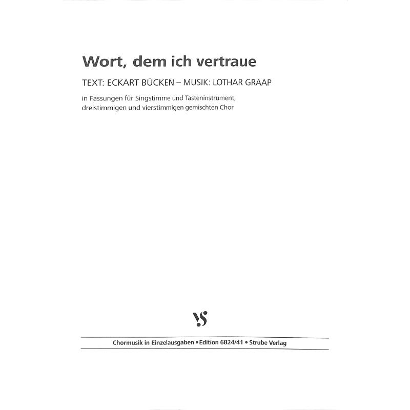 Titelbild für VS 6824-41 - Wort dem ich vertraue