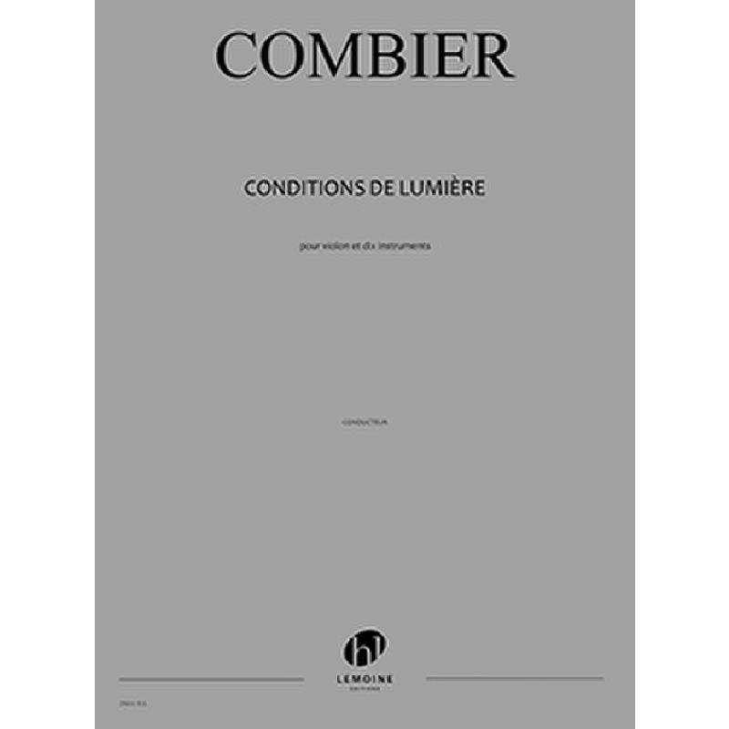Titelbild für LEMOINE 29429 - Conditions de Lumiere