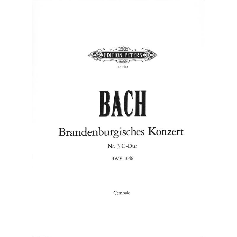Titelbild für EP 4412-CEMB - Brandenburgisches Konzert 3 G-Dur BWV 1048