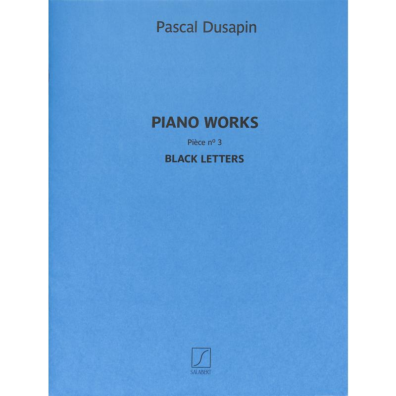 Titelbild für SLB 20457 - Piano works | Piece 3 | Black letters