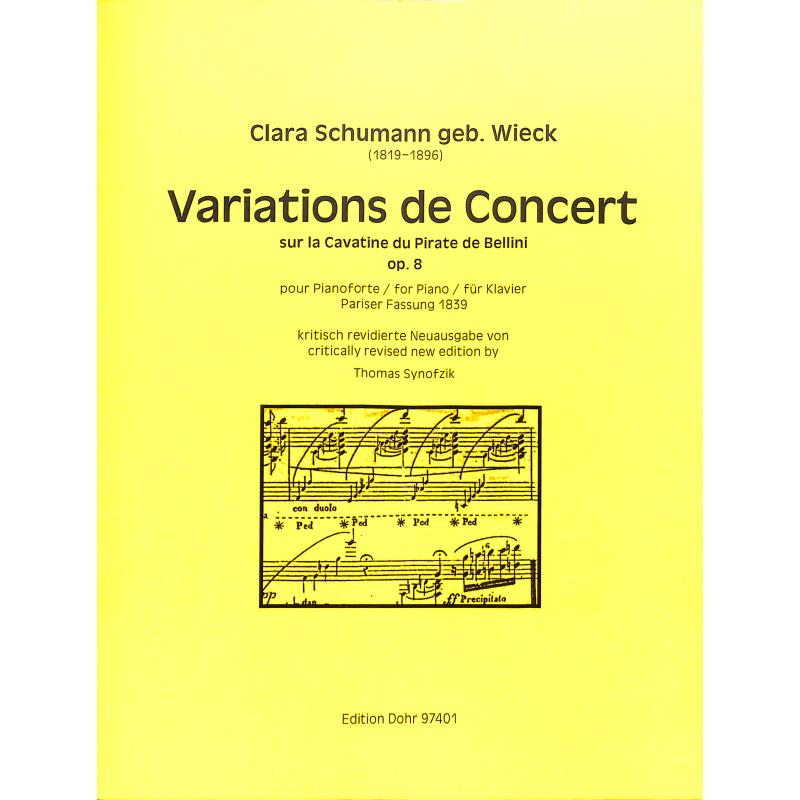 Titelbild für DOHR 97401 - Variations de concert op 8