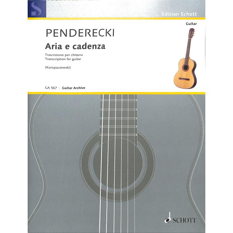 Titelbild für GA 567 - Aria e cadenza