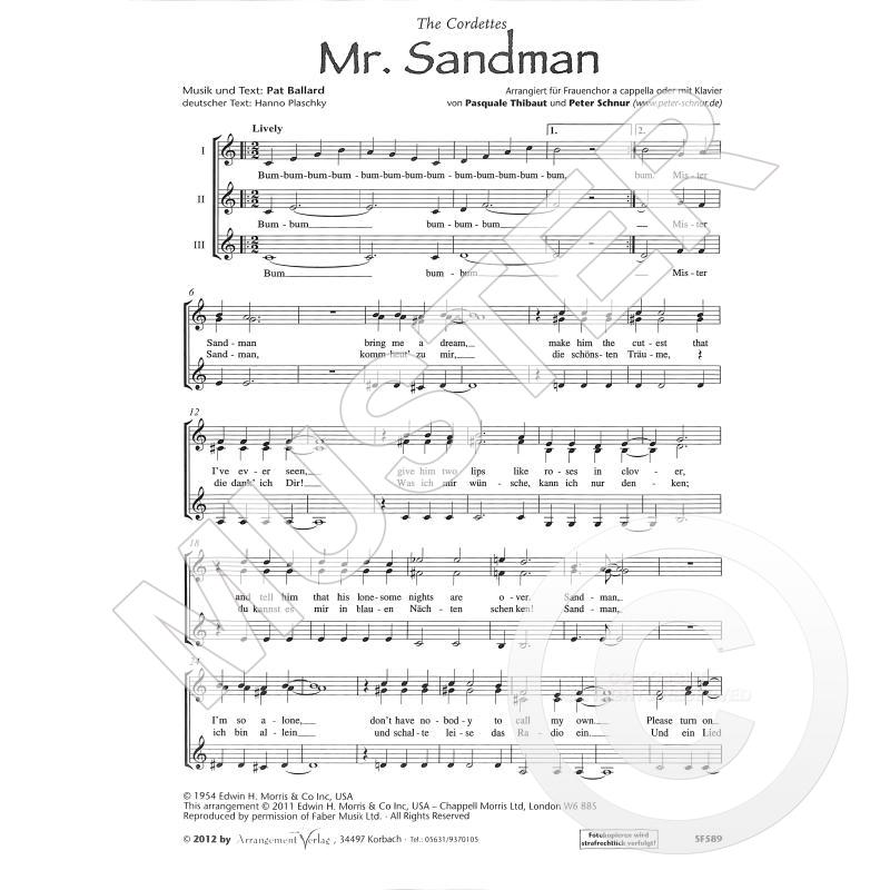 Titelbild für ARRANG -SF589 - Mister Sandman