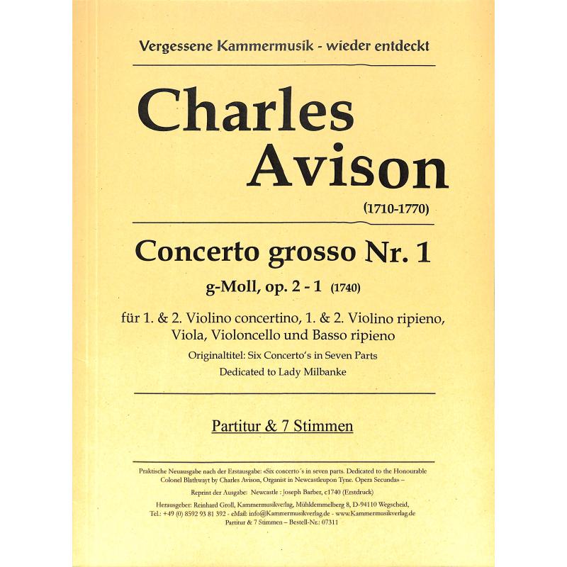 Titelbild für KMV 7311 - Concerto grosso 1 g-moll op 2/1