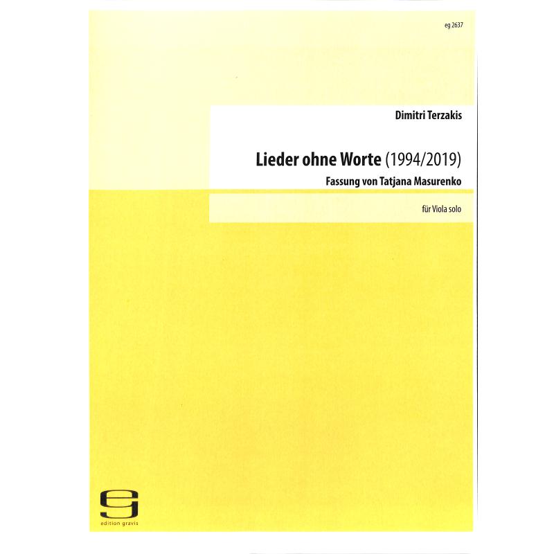 Titelbild für EG 2637 - Lieder ohne Worte