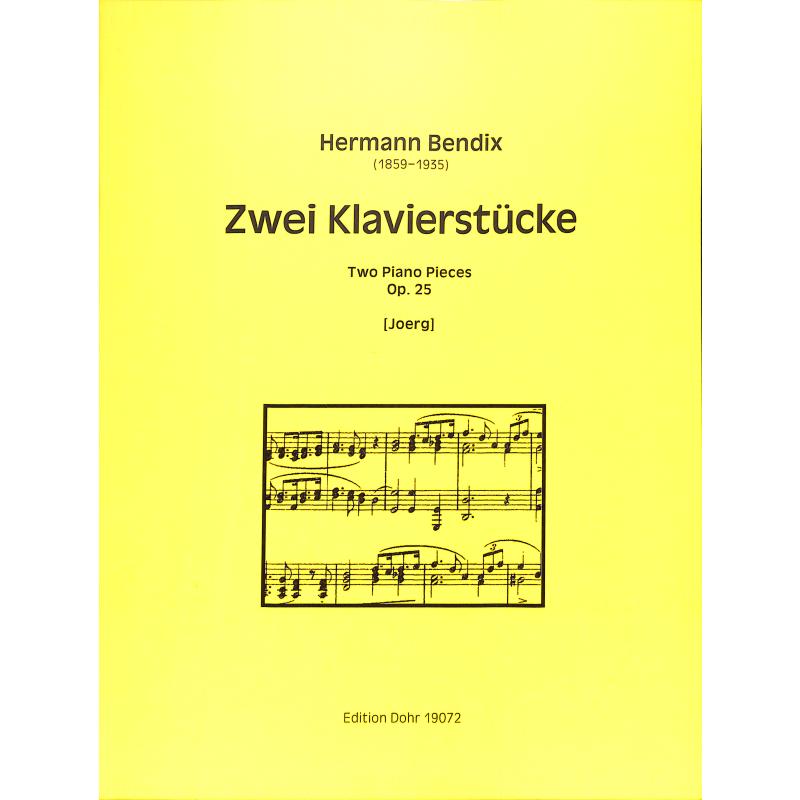 Titelbild für DOHR 19072 - 2 Klavierstücke op 25