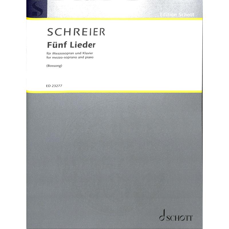 Titelbild für ED 23277 - 5 Lieder