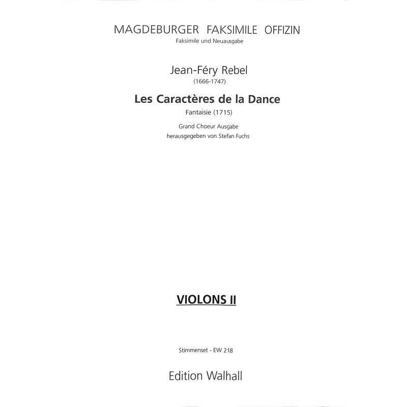 Titelbild für WALHALL 218B-VL2 - Les caracteres de la dance - Fantaisie