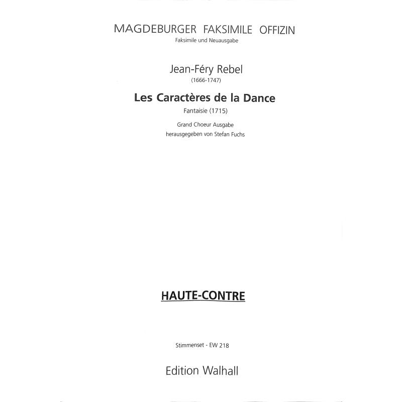 Titelbild für WALHALL 218B-VA - Les caracteres de la dance - Fantaisie
