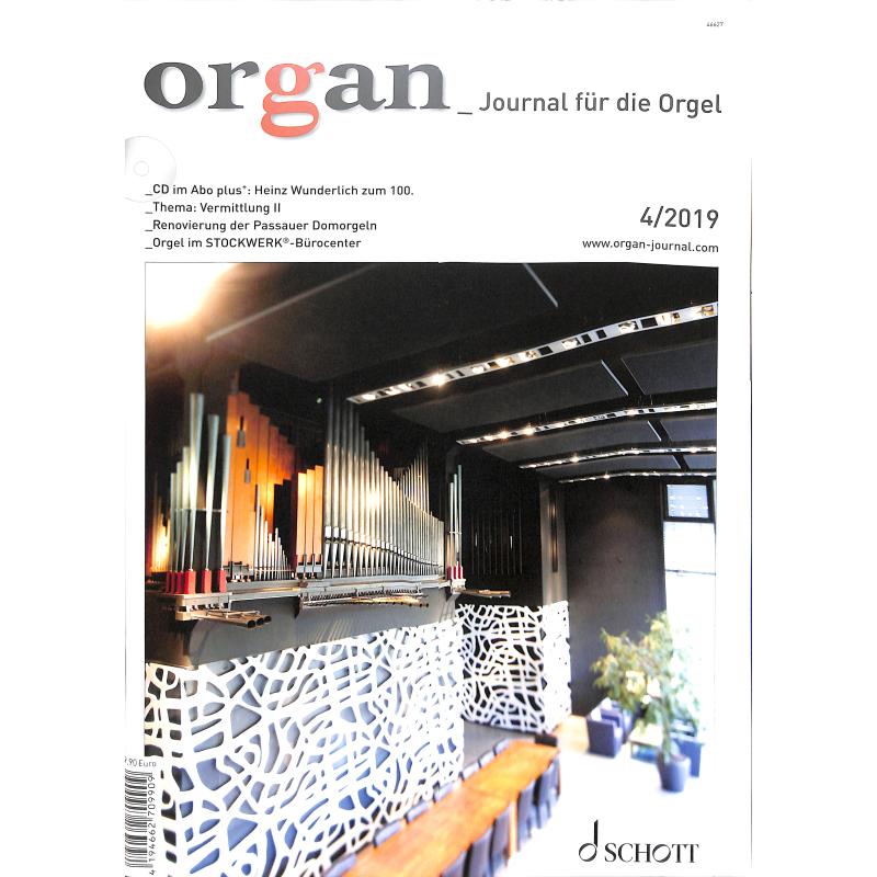 Titelbild für ORGA 201904 - Organ - Journal für die Orgel 4/2019