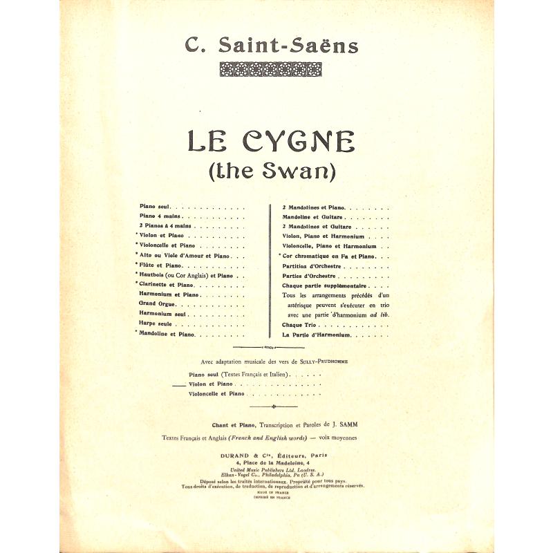 Titelbild für DUR -DF6911 - Le cygne - der Schwan - the swan