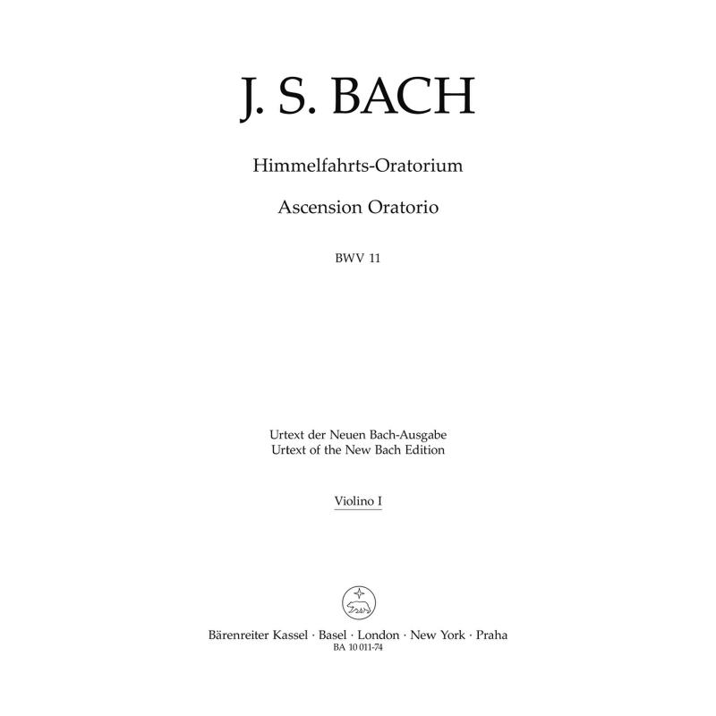 Titelbild für BA 10011-74 - Himmelfahrtsoratorium BWV 11