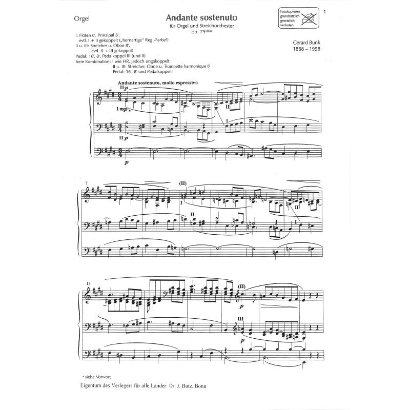 Titelbild für BUTZ 1830-ORG - Andante sostenuto op 75