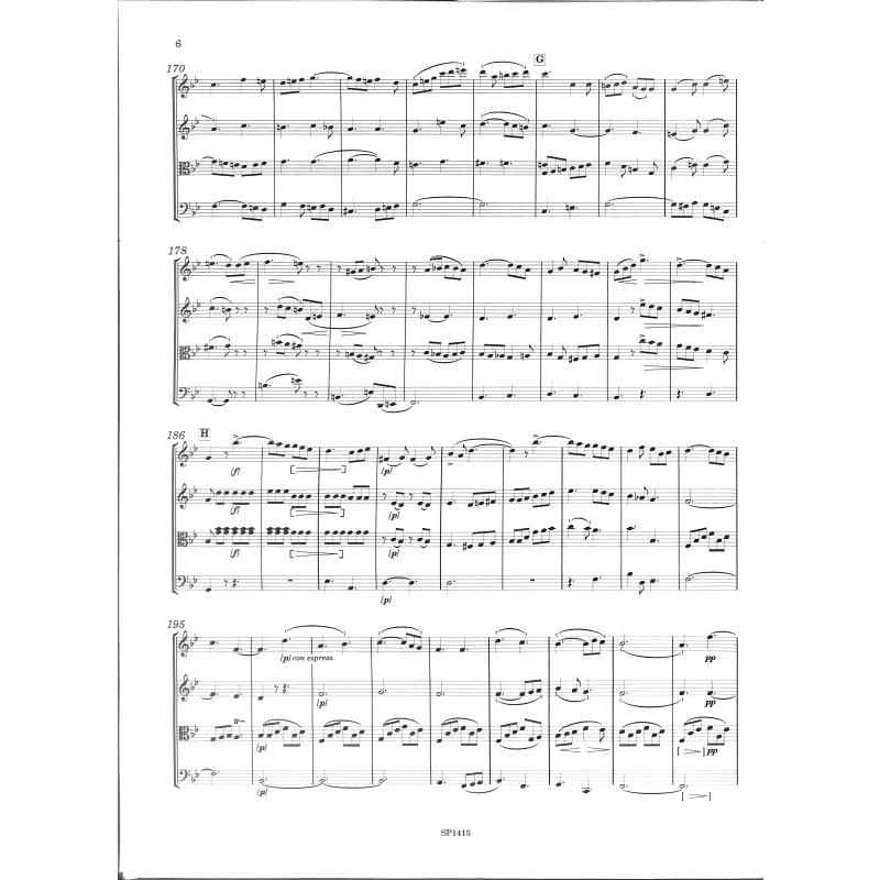 Notenbild für SPARTAN 1415 - Streichquartett 1