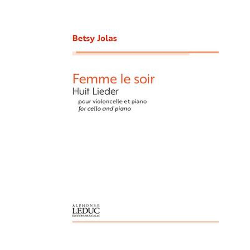 Titelbild für AL 30804 - Femme le soir | 8 Lieder