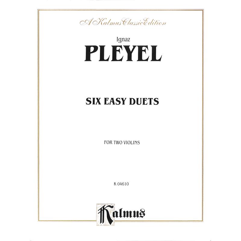 Titelbild für KALMUS 04610 - 6 easy Duets | 6 leichte Duette