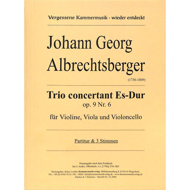 Titelbild für KMV -CL3096 - Trio Concertant Es-Dur op 9 No 6