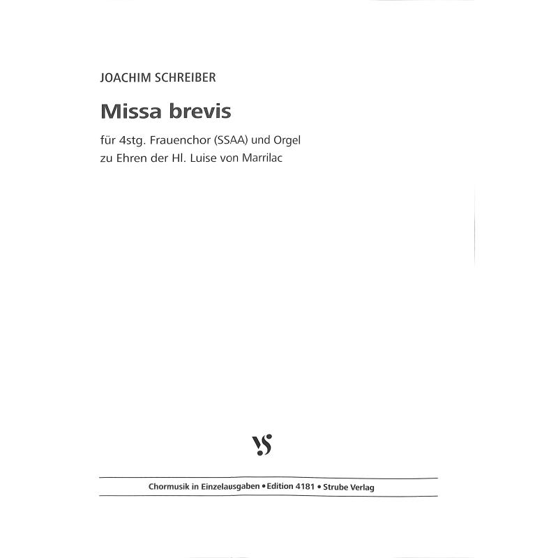 Titelbild für VS 4181 - Missa brevis