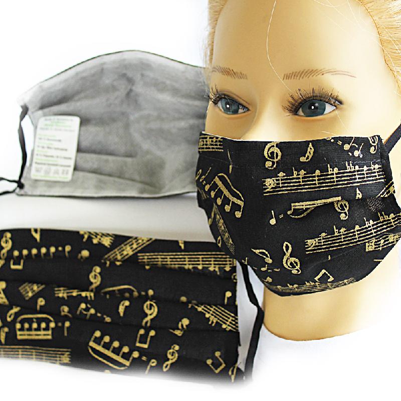 Titelbild für KUE 4483TXBM - Behelfsmaske mit Ohrschlaufen Gummi | Mund Nasen Schutz