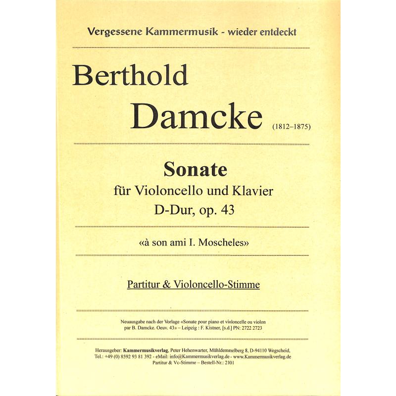 Titelbild für KMV 2101 - Sonate D-Dur op 43