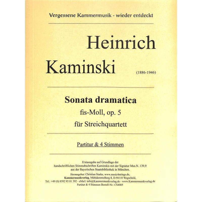 Titelbild für KMV -CS4005 - Sonata dramatica fis-moll op 5