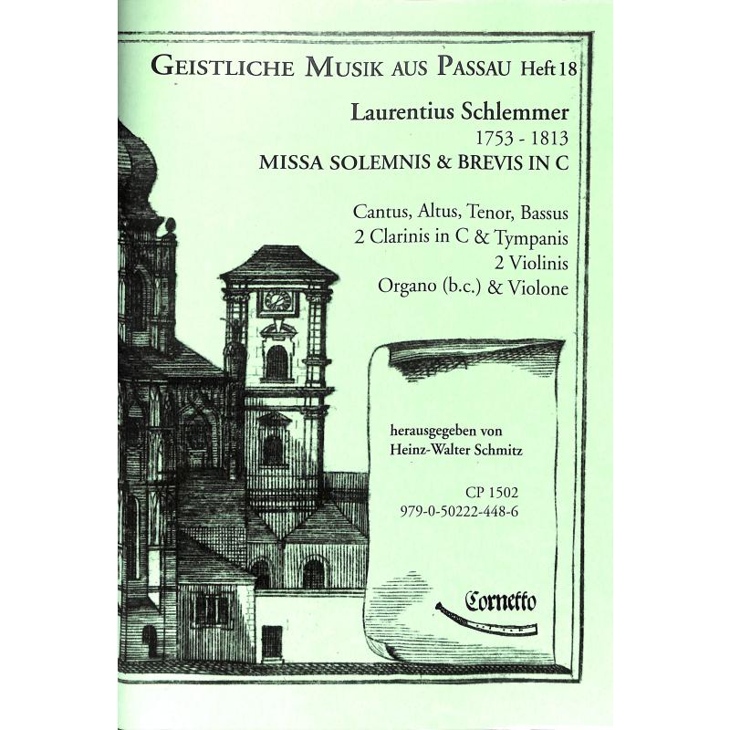 Titelbild für CORNETTO -CP1502 - Missa solemnis C-Dur | Missa brevis C-Dur