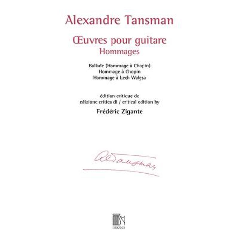 Titelbild für DF 16636 - Oeuvres pour guitare | Hommage