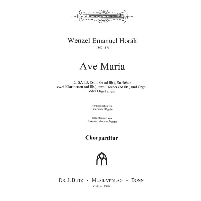 Titelbild für BUTZ 1999-CHP - Ave Maria