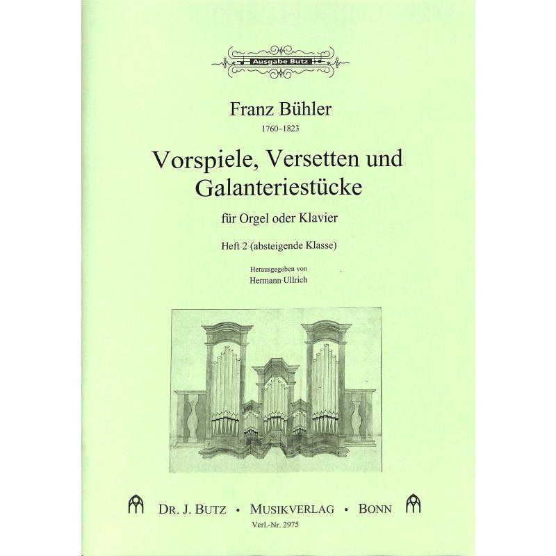 Titelbild für BUTZ 2975 - Vorspiele Versetten + Galanteriestücke 2