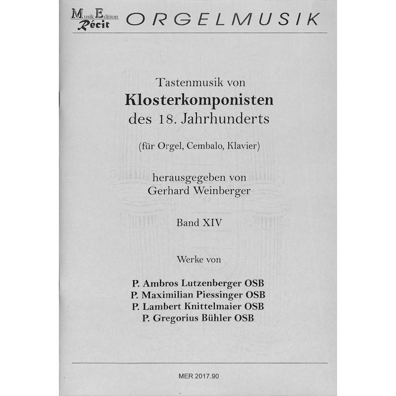 Titelbild für RECIT 2017-90 - Tastenmusik von Klosterkomponisten des 18. Jahrhunderts
