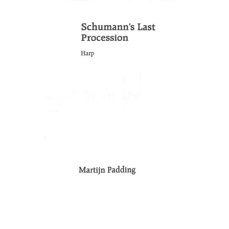 Titelbild für DONEMUS 12319-PART - Schumann's last procession