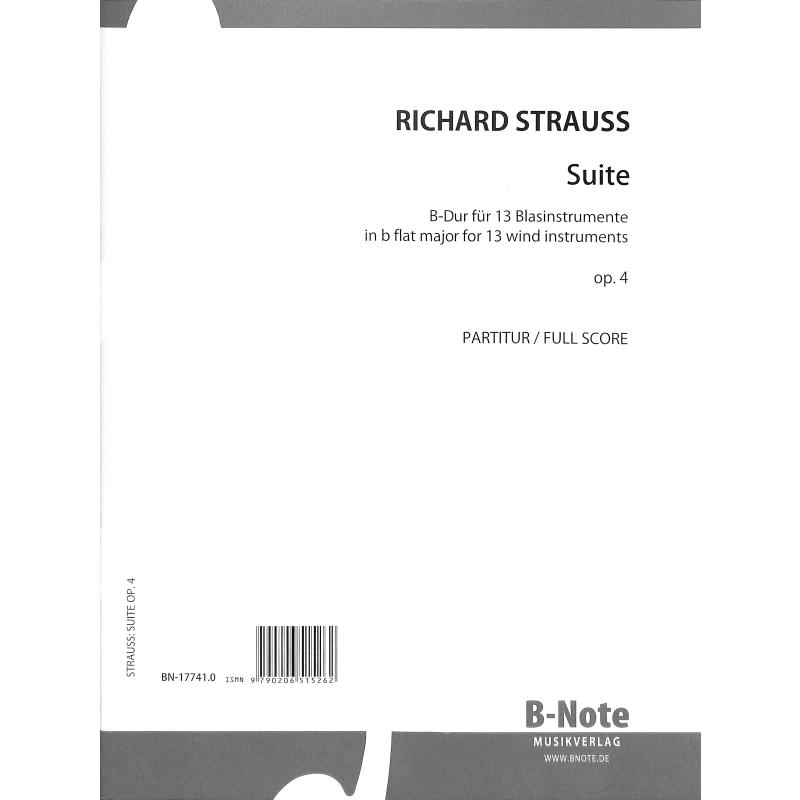 Titelbild für BNOTE -BN17741 - Suite B-Dur op 4