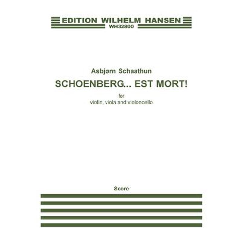 Titelbild für WH 32800 - Schoenberg est mort