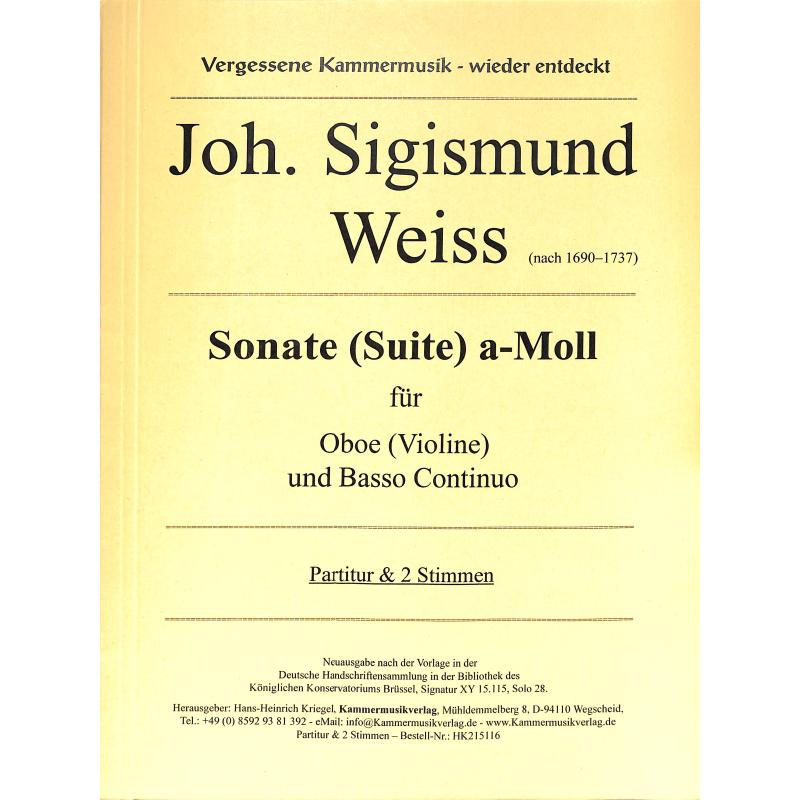 Titelbild für KMV 215116 - Sonate (Suite) a-moll