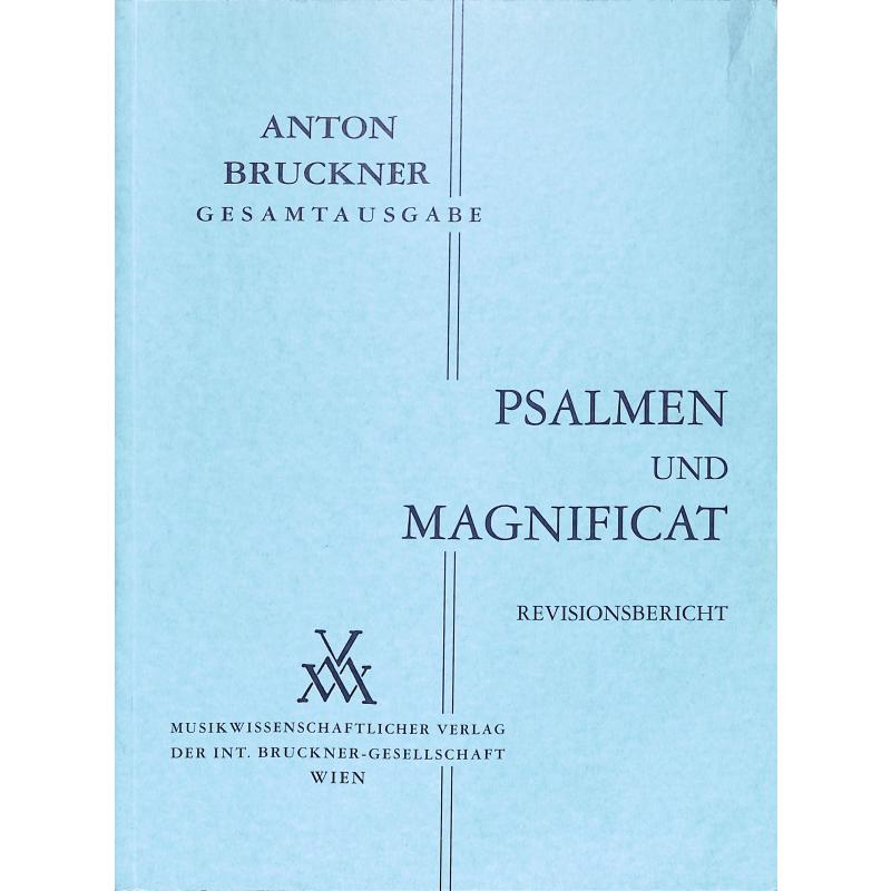 Titelbild für MWV -B20-RVB - Psalmen und Magnifikat