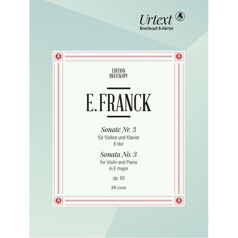 Titelbild für EB 32059 - Sonate 3 E-Dur op 60