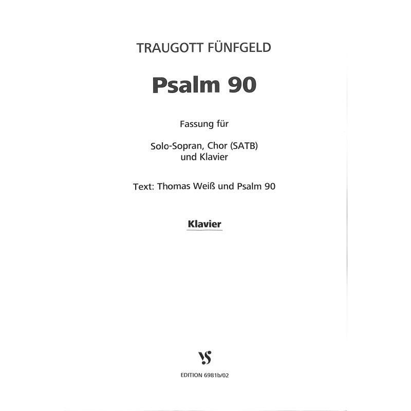 Titelbild für VS 6981B-02 - Psalm 90 - Fassung Soli Gch Klav