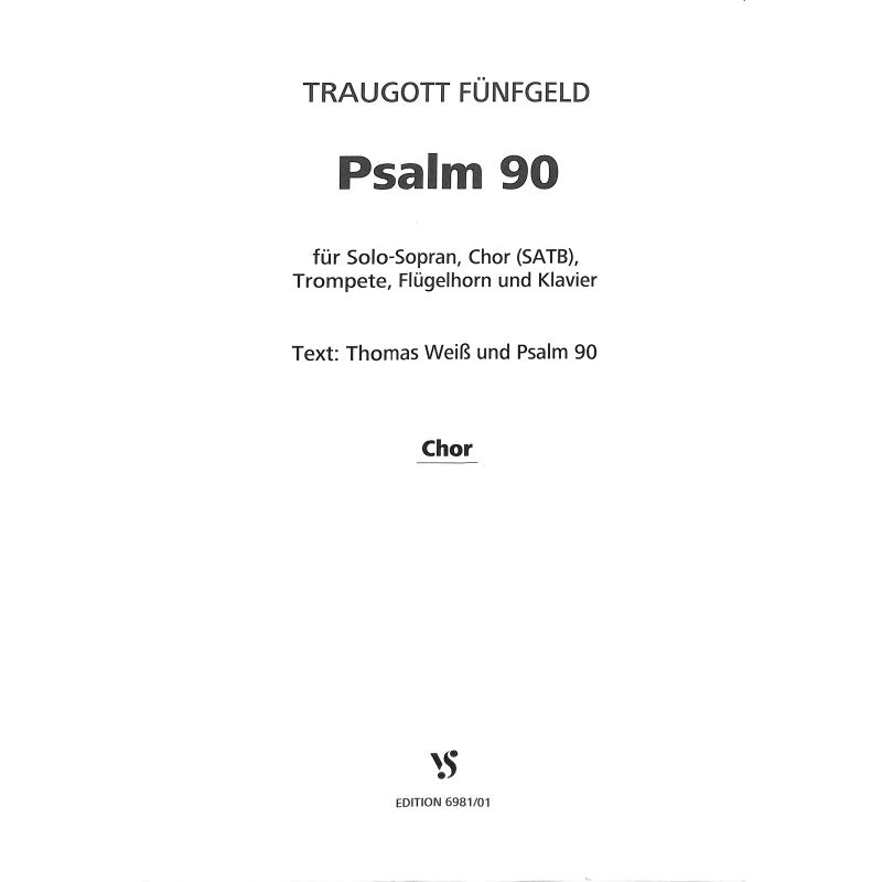 Titelbild für VS 6981-01 - Psalm 90