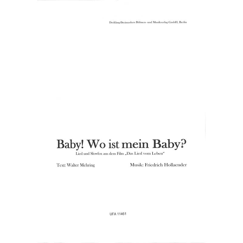 Titelbild für UFA 11461 - Baby Wo ist mein Baby
