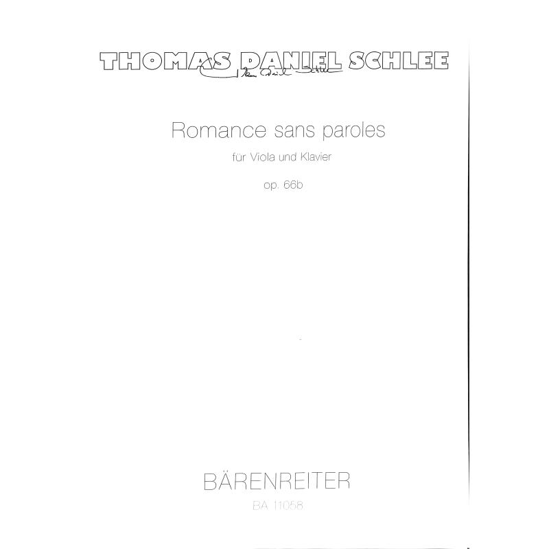 Titelbild für BA 11058 - Romance sans paroles op 66b