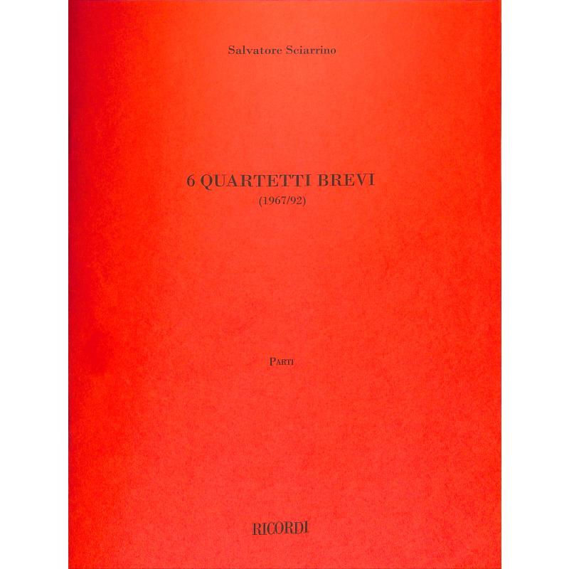 Titelbild für NR 135839-01 - 6 quartetti brevi | 6 Kurze Streichquartette