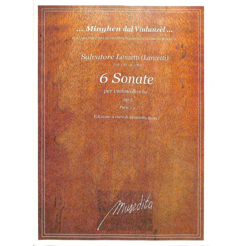 Titelbild für MUSEDITA -LA205 - 6 Sonate op 5