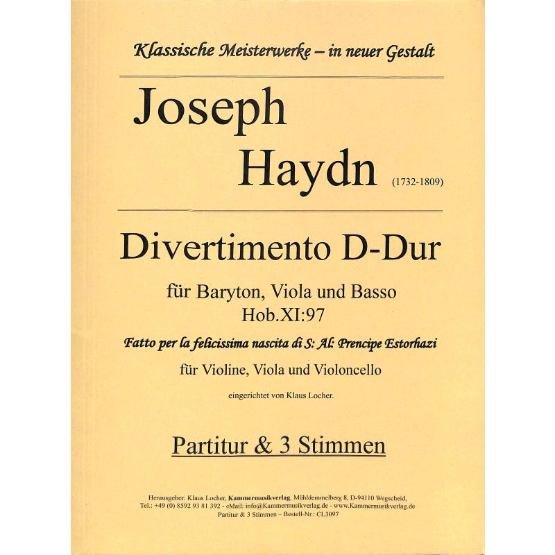 Titelbild für KMV -CL3097 - Divertimento D-Dur Hob 11/97