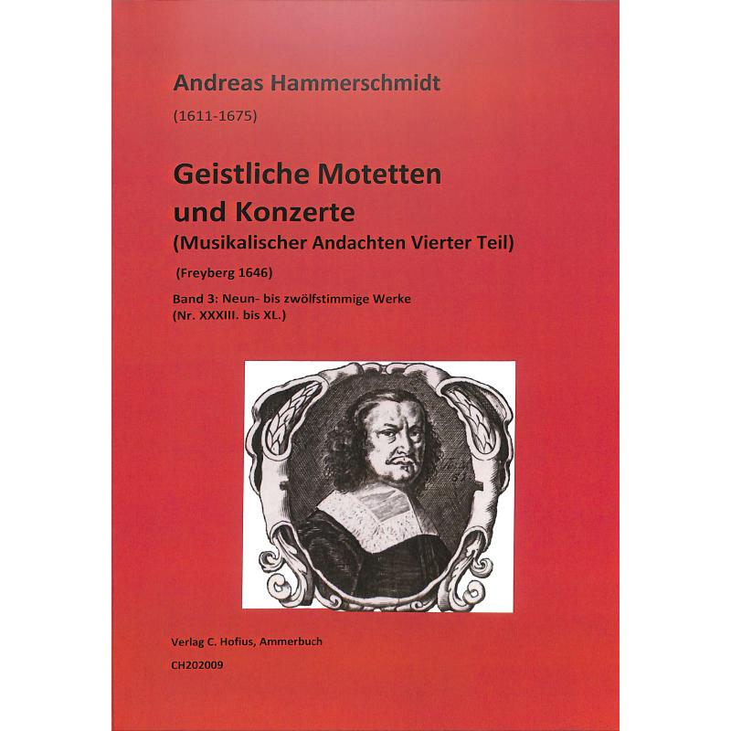 Titelbild für HOFIUS -CH202009 - Geistliche Motetten und Konzerte 3