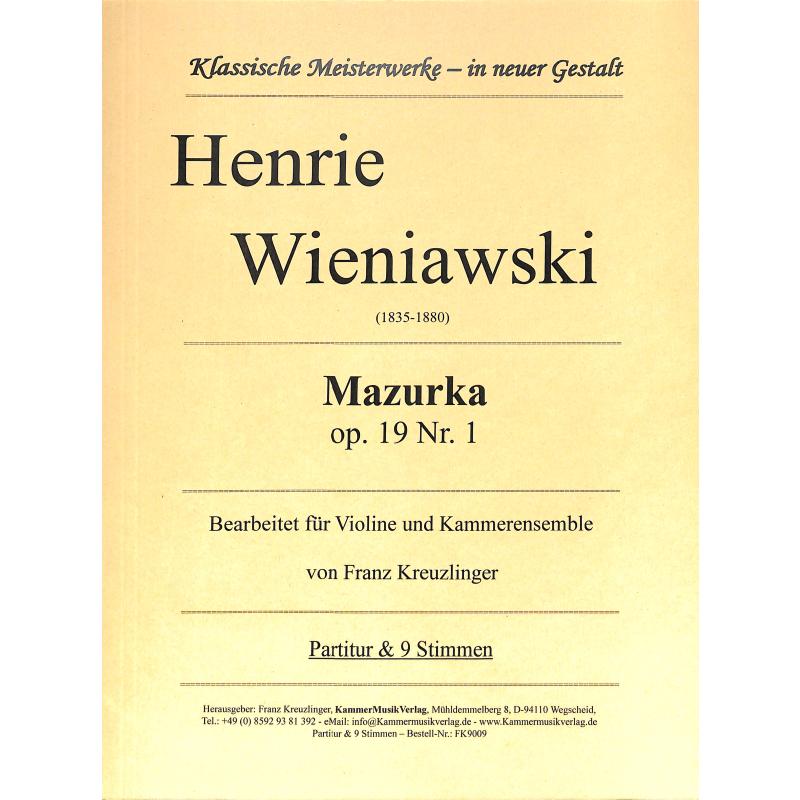 Titelbild für KMV -FK9009 - Mazurka op 19/1