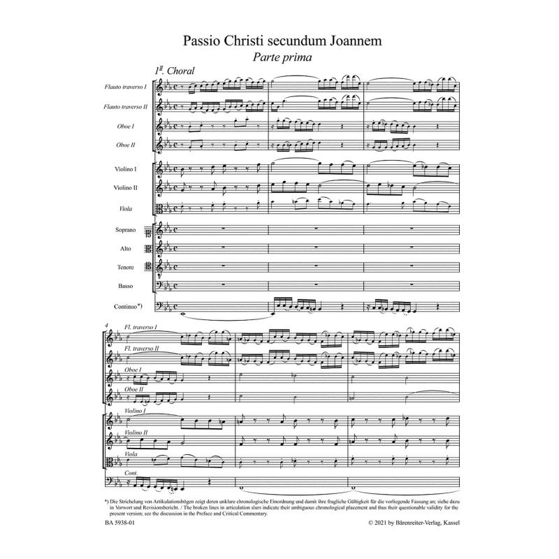 Titelbild für BA 5938-01 - Johannes Passion BWV 245