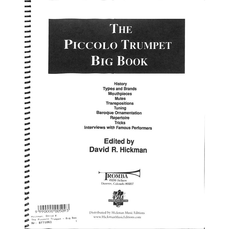 Titelbild für KOEBL -BT71063 - The piccolo trumpet big book