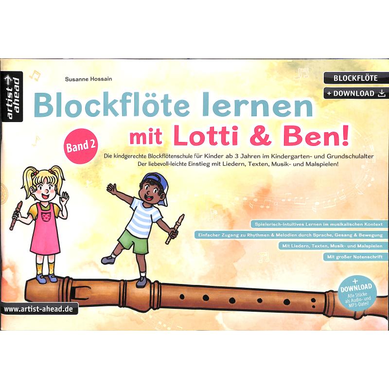Titelbild für 978-3-86642-183-7 - Blockflöte lernen mit Lotti + Ben 2